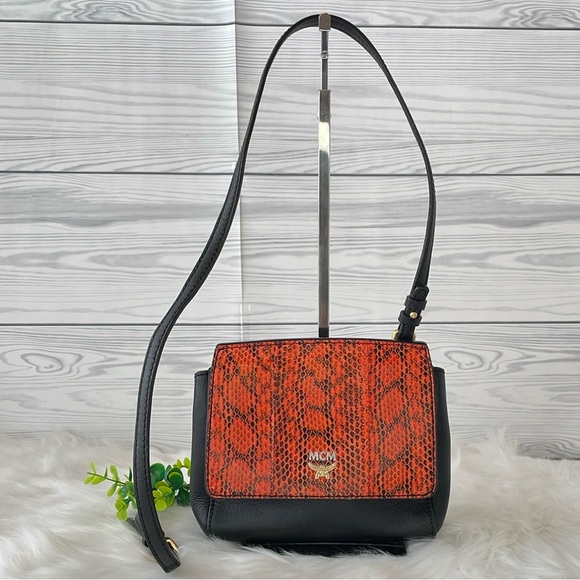 MCM Snakeskin Crossbody Bag